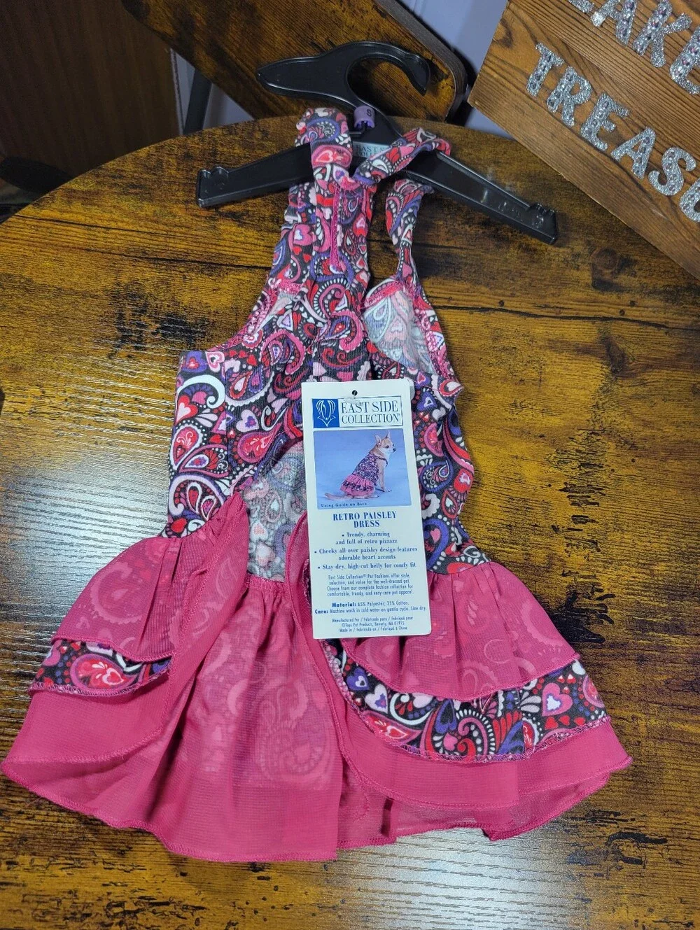 Eastside Collection Retro Paisley Pink Ruffle Sundress size small